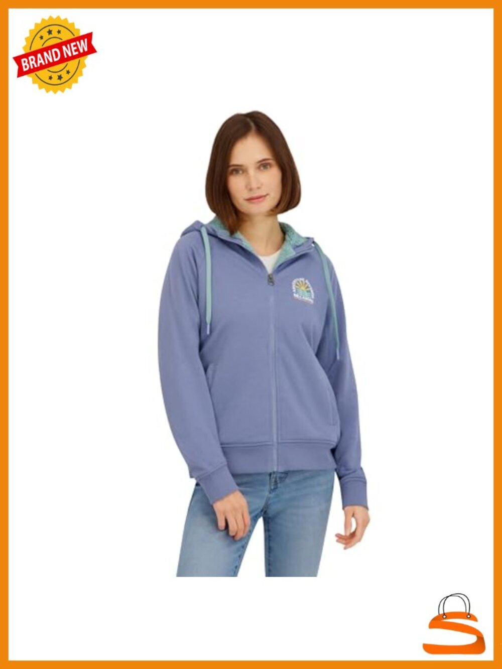 Sherpa Lined Full Zip Hoodie Jacket Fleece Active & Performance